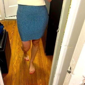 Blue and white stretchy but tight mini size medium runs small